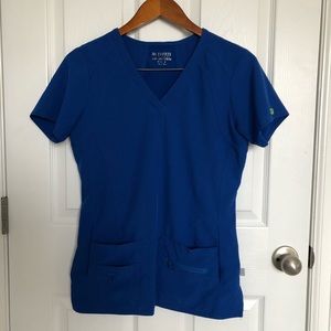 Medcouture Royal blue size small scrub set